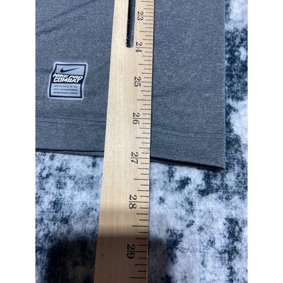 Nike Pro Combat Dri Fit Compression Long Sleeve Shirt Mens XL Gray - Picture 3 of 6